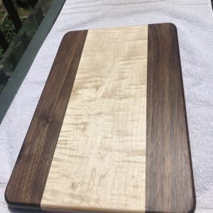 Walnut and curly maple charcuterie board (2021 #21)