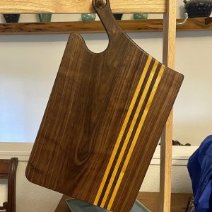 Walnut and yellowheart charcuterie board (2022 #55)