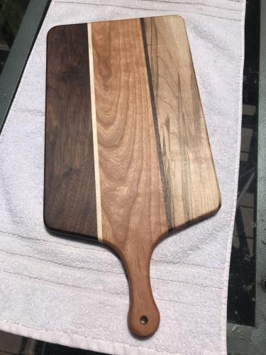 Charcuterie board with handle