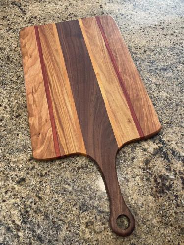 Charcuterie board with handle